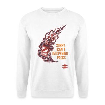 Sorry I Cant Im Opening Packs Trading Card Booster - Unisex Sweatshirt - white - Front
