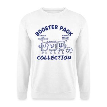 Booster Pack Collection Rare Card Find Shiny Foil - Unisex Sweatshirt - white - Front