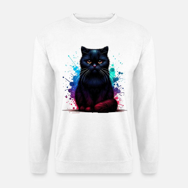 Cadeau du Chat Noir - Sweat-shirt Unisexe - blanc
