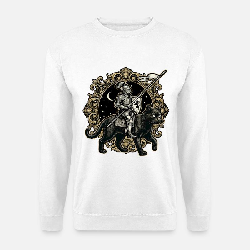 Katzenritter Ren Faire Mittelalter - Unisex Pullover - Weiß