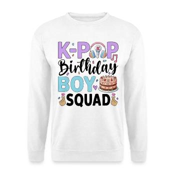 K-Pop Birthday Boy Squad - Unisex Sweatshirt - white - Front