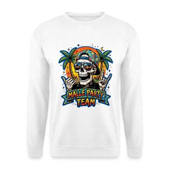 Malle Party Team Skeleton - Unisex Sweatshirt - white - Front