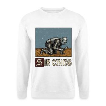 Sir Ching sucht Ren Faire im Mittelalter - Unisex Pullover - Weiß - Vorne