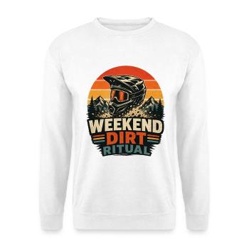 VTT Vélo Descendant Week-end Dirt Rituel - Sweat-shirt Unisexe - blanc - Devant