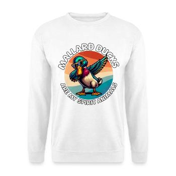 Expressions drôles de colverts - Sweat-shirt Unisexe - blanc - Devant