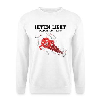 Schlag sie alle an, sieh sie kämpfen Bowlingkegel krachen - Unisex Pullover - Weiß - Vorne