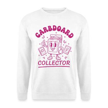 Carbboard Collector Trading Card Binder Fan - Unisex Sweatshirt - white - Front