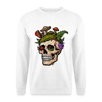 Mushroom Skull Garden Pop Art - Unisex Sweatshirt - white - Front