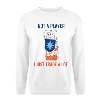Collectionneur de cartes à collectionner, pas un joueur, je fais juste un échange - Sweat-shirt Unisexe - blanc - Devant