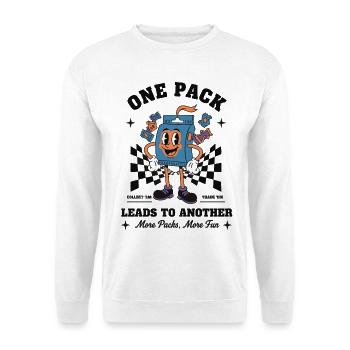 Ein Pack führt zum nächsten, mehr Packs machen mehr Spaß - Unisex Pullover - Weiß - Vorne