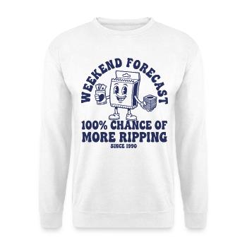 Prévisions du week-end : 100 chances de plus de trading intense - Sweat-shirt Unisexe - blanc - Devant