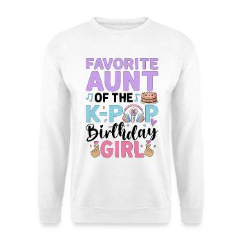 Favorite Aunt of The K-Pop Birthday Girl - Unisex Sweatshirt - white - Front