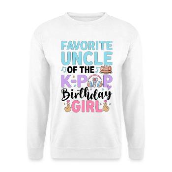 Oncle préféré de la fille d’anniversaire de la K-Pop - Sweat-shirt Unisexe - blanc - Devant