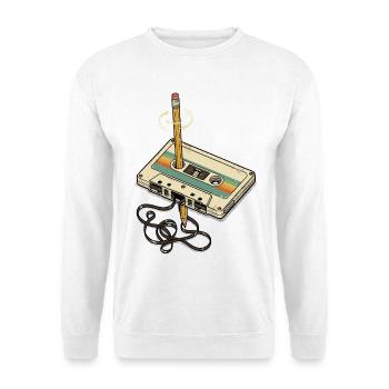 Kassette 90er Jahre Outfit 80er Party 90s Motto - Unisex Pullover - Weiß - Vorne