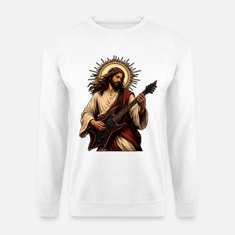 Heiliger Gitarrist - Unisex Pullover - Weiß