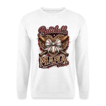 Baseball Mama Léopard | Cadeau Sport et Maman - Sweat-shirt Unisexe - blanc - Devant