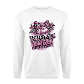 Volleyball-Mama Leopard | Mama und Sportgeschenk - Unisex Pullover - Weiß - Vorne
