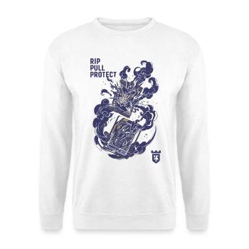 RIP PULL PROTECT Collectionneur de cartes à collectionner légendaire - Sweat-shirt Unisexe - blanc - Devant