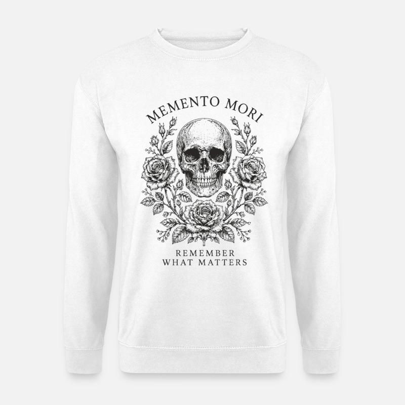 Memento Mori Rosen - Unisex Pullover - Weiß