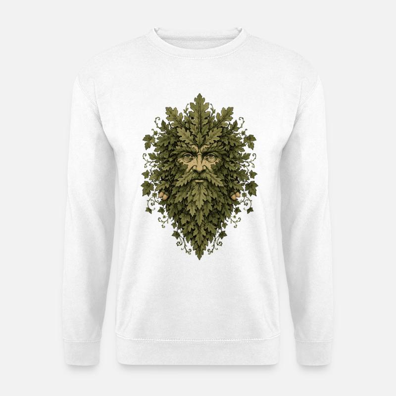 Leshy Green Man - Unisex Pullover - Weiß