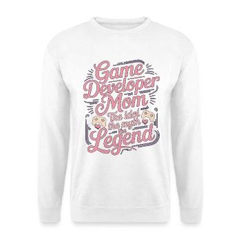 Game Developer Mom The Idol The Myth Game Coder - Unisex Pullover - Weiß - Vorne