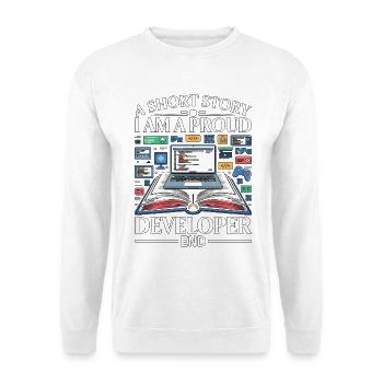 Game Developer A Short Story I Am Game Programmer - Unisex Sweatshirt - white - Front