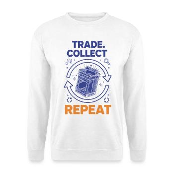 Trade Collect Repeat Trading Card Collector - Unisex Sweatshirt - white - Front