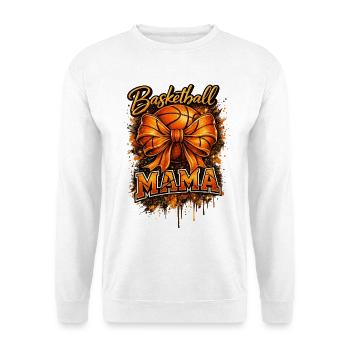 Vintage Mama Basketball | Sportliches Mama-Geschenk - Unisex Pullover - Weiß - Vorne