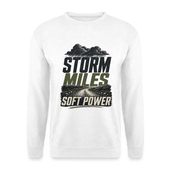 Gravel Bike Storm Miles Cycling Adventure Bike - Unisex Sweatshirt - white - Front