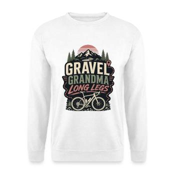 Gravel Grandma Vélo Grand-mère Vélo de route Vélo de montagne - Sweat-shirt Unisexe - blanc - Devant
