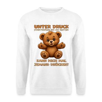 Süßer Teddybär mit offenen Armen - Unisex Pullover - Weiß - Vorne