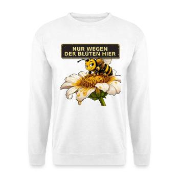 Biene Honig Imker Honigwabe Blumen Wiese Insekt - Unisex Pullover - Weiß - Vorne