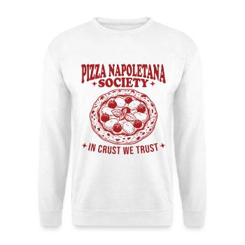 Pizza Napoletana Retro Pizzaliebhaber - Unisex Pullover - Weiß - Vorne