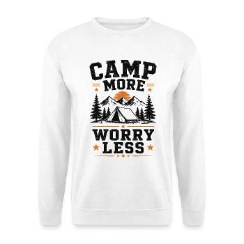 Camp Plus Inquiétude Moins Chemise - Sweat-shirt Unisexe - blanc - Devant