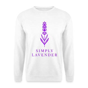 Einfach Lavendel - Unisex Pullover - Weiß - Vorne - Alina (178cm) & Michal (187cm)