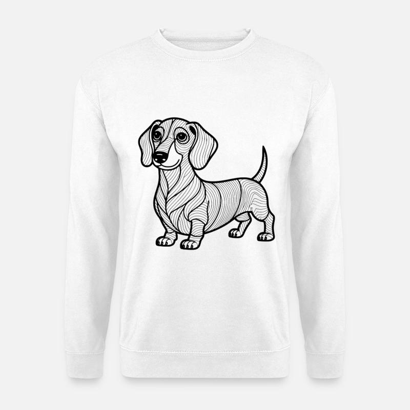 Dackel - Unisex Pullover - Weiß