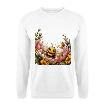 Biene Honig Imker Honigwabe Bienchen Insekt - Unisex Pullover - Weiß - Vorne