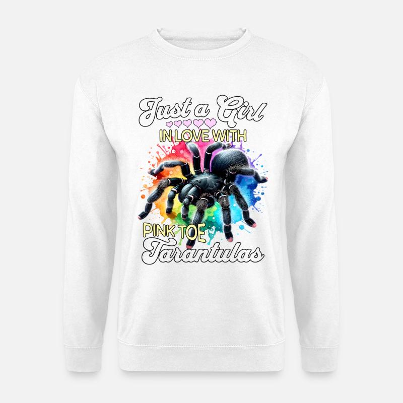 Mädchen Pinkzeh Rosafuss Tarantel - Unisex Pullover - Weiß
