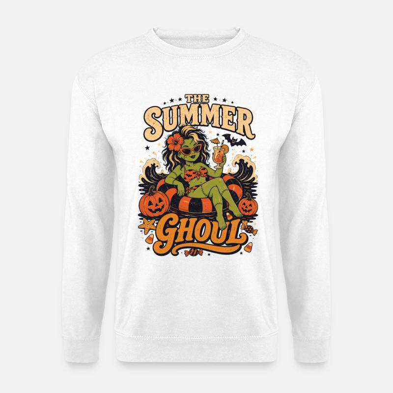 Sommer-Ghul-Halloween - Unisex Pullover - Weiß
