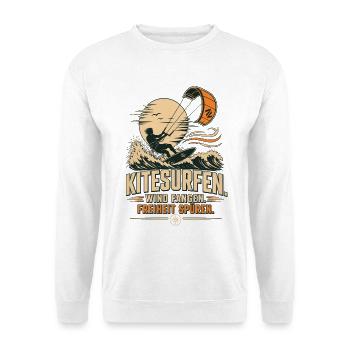 Kitesurfen Freiheit Motiv - Unisex Pullover - Weiß - Vorne