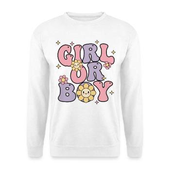 Gender reveal Girl Or Boy Baby Shower Team Girl - Unisex Sweatshirt - white - Front