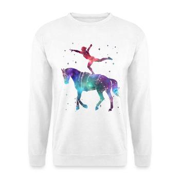 Vaulting Rider Horses Space Girl Volti - Unisex Sweatshirt - white - Front