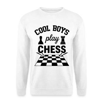 Les Cool Boys jouent aux échecs coole Jungs spielen Schach - Sweat-shirt Unisexe - blanc - Devant