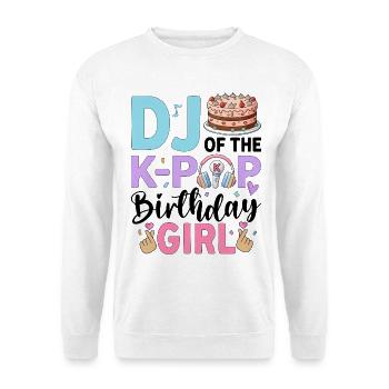 DJ de la fille d’anniversaire K-Pop - Sweat-shirt Unisexe - blanc - Devant