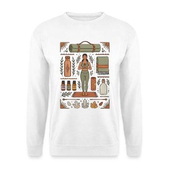 Yoga Woman Meditation Equipment - Unisex Sweatshirt - white - Front