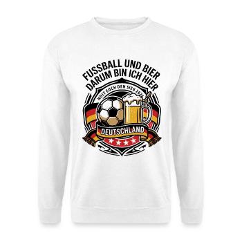 Fußball und Bier - Deutschland 2026 - Unisex Pullover - Weiß - Vorne
