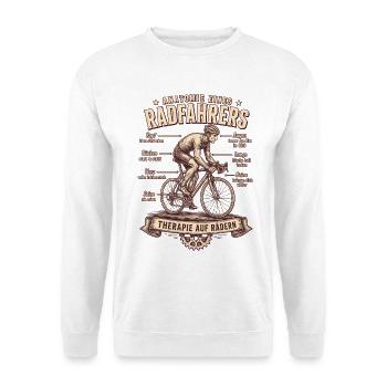 Radfahrer Anatomie Therapie auf Rädern - Unisex Pullover - Weiß - Vorne