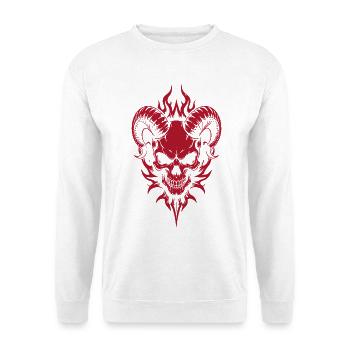 Skull with Horns Ram Skull - Unisex Sweatshirt - white - Front