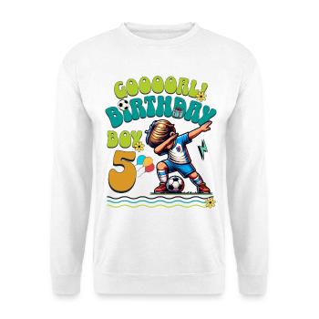 5 . Birthday Football - Unisex Sweatshirt - white - Front