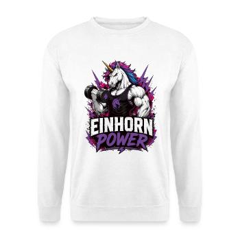 Chemise de sport Unicorn Power Fitness - Sweat-shirt Unisexe - blanc - Devant